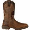 Durango Rebel by Brown Distressed Flag Embroidery Western Boot, ACORN, M, Size 10 DDB0314